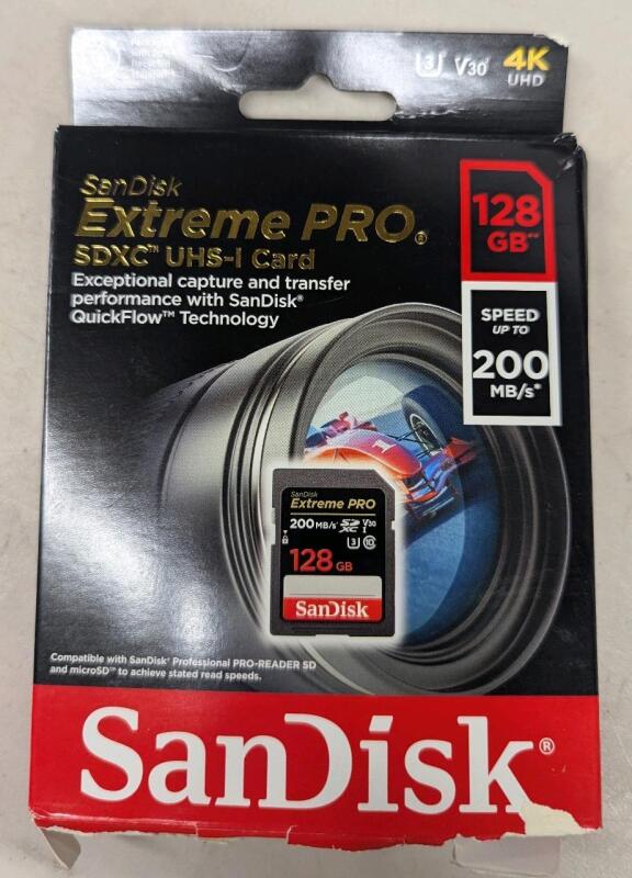 As New SanDisk Extreme Pro 128 GB Memory Card