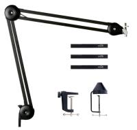 New AUPHONIX PRO Mic Arm Stand &ndash; Microphone Scissor Boom w/Clamp - Compatible w/Standard Shock Mounts