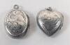 Vintage Sterling Silver Jewelry Lot . Ballerina Brooch , Rose Screwback Earring Set , Heart Pendant Locket & Oval Pendant Locket . See photos for size - 3