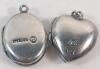 Vintage Sterling Silver Jewelry Lot . Ballerina Brooch , Rose Screwback Earring Set , Heart Pendant Locket & Oval Pendant Locket . See photos for size - 5