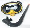 EXPAN Divetopia Tempered Glass Diving Mask (7" &times; 4") With 18.8 Stainless Rim & 15" Long Fujian Snorkle + Vintage Gyroscope 4" - 3