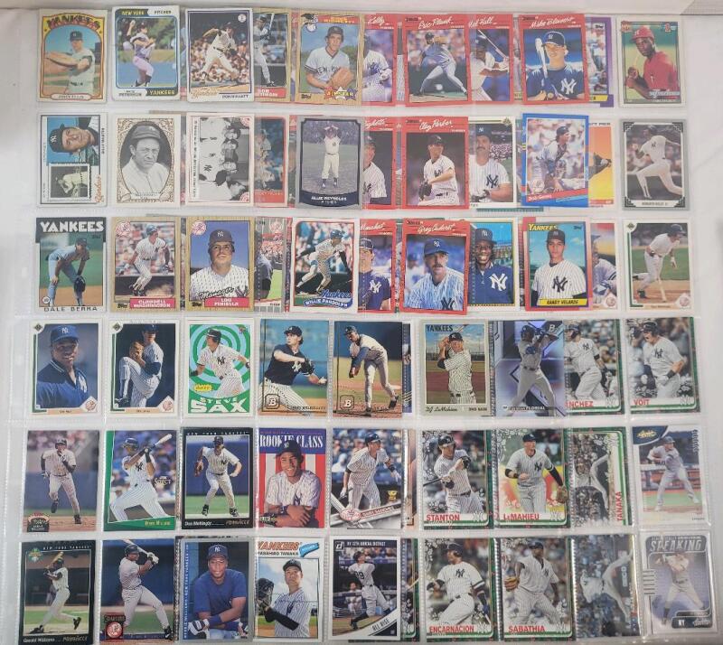 1972 - 2021 New York Yankees MLB Baseball Trading Card Singles , 81 Trading Cards
