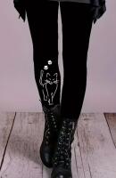 New Ladies Size Large Paw & Cat Print High Waist Leggings, Casual Skinny Leggings 100% Polyester Micro knit Elasticity Machine Wash Stock Photos added