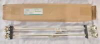 2-Pack New Turquoize Curtain Rods , 28" to 48" Long . Satin Nickel