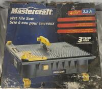Mastercraft Wet Tile Saw. 4.5", 3.5A. 15.25" Wide.