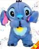 New Stitch Plush Toy With Relaxing Music And Breathing Motion, 10" Long, Requires 3&times; AAA Batteries (Not Included)