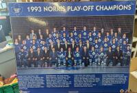 Vintage Toronto Maple Leafs 1993 Norris Play-Off Champ Print on Plaque Board. 16" by 20"