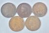 1896 - 1905 USA Indian Head One Cent Pennies . 1896, 1897, 1898, 1899, 1900, 1901, 1902, 1903, 1904, and 1905 . Consecutive Years . Ten (10) Coins . - 2