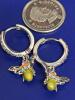 Demure Stamped S925 Small Firefly Hoop Earrings with Firefly Drop Approximately 1&rsquo;&rsquo; drop - 6
