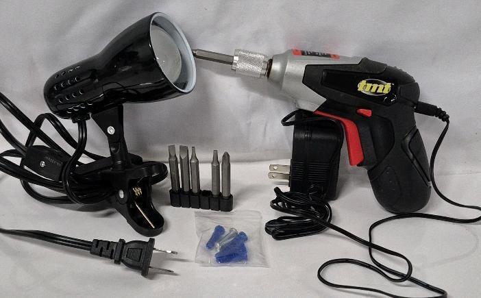 TMT 3.6V Cordless Screwdriver with Bits & Working Clip Light