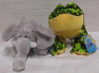 Webkinz Lil'Kinz Elephant and Webkinz Bull Frog plush toy