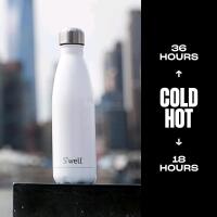 New S'well Original 17oz/500ml insulated stainless steel water bottle, White
