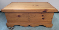 Wooden Pine Chest , measures 28"×12.5"×15.5"