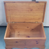 Wooden Pine Chest , measures 28"×12.5"×15.5" - 2