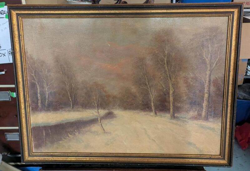 Framed Vintage painting on Canvas. 31" by 23"