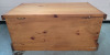 Wooden Pine Chest , measures 28"×12.5"×15.5" - 4