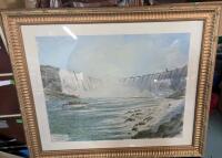 Framed Print of the Maid of the Mist. 23" by 19" with Frame
