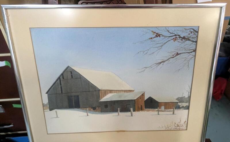 Vintage Framed Watercolour by B.Chapman. 16" by 20"