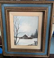Vintage Framed Oil on Board. Singed by artist "Rodolpho". 16" by 15.5" with Frame