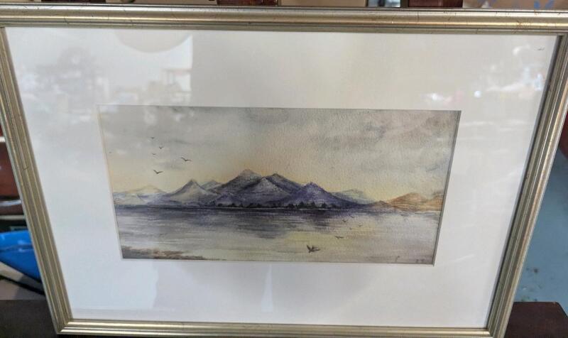 Vintage Framed Watercolour. 17" by 12" with Frame
