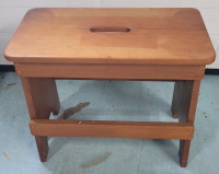 Vintage Wooden Step-Up Stool , measures 22"×11.5" & 18" tall