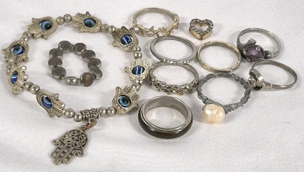 Vintage & Modern Jewelry Lot - Rings & Bracelet
