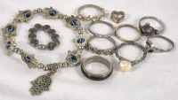 Vintage & Modern Jewelry Lot - Rings & Bracelet
