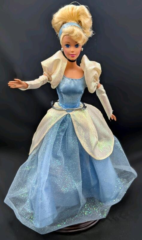 Vintage 1995 BARBIE Sleeping Beauty with 3rd Party Doll Stand & Shoes
