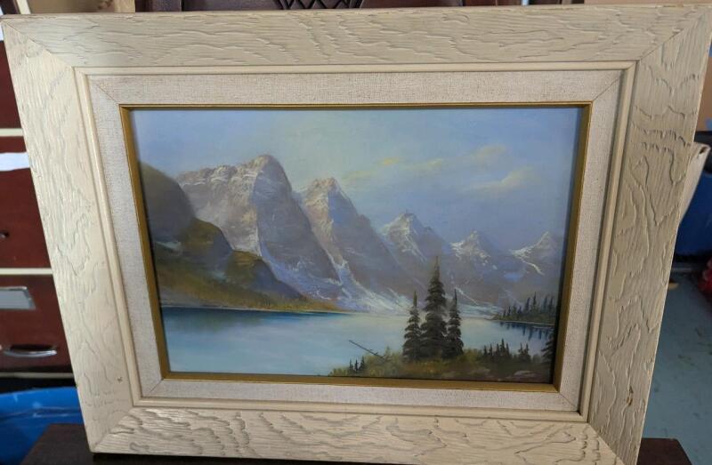 Framed Vintage Art Piece. Appears to be Pastel. 19" by 15" with frame