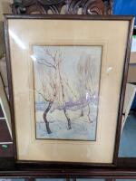 Vintage Framed Watercolour by John Funk. 15" by 20"