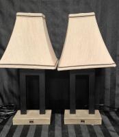 Pair of Table Lamps 18.5" Tall with USB Port - Working