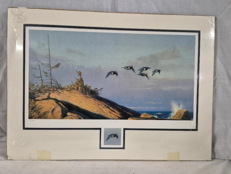 Vintage Signed Print "Bad River Ringnecks" # 98/395 - 23.5" by 17"