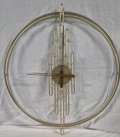 Vintage Wall Clock Metal 28" Diameter Working