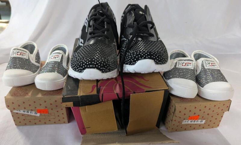 3 New Pairs of Shoes. 2x size 21. 1x Size 43