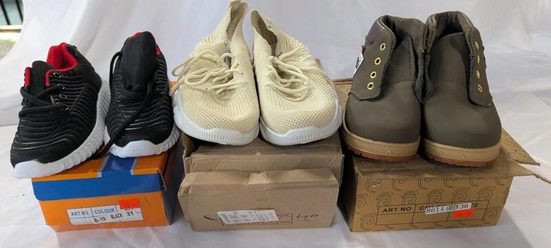 3 New Children's/Teen Shoes. Sizes between 31-40