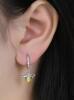 Demure Stamped S925 Small Firefly Hoop Earrings with Firefly Drop Approximately 1&rsquo;&rsquo; drop - 7