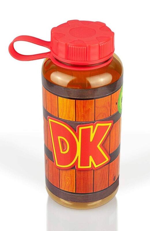 New Donkey Kong Barrel Water Bottle, BPA Free - 8.5&rdquo; Tall, 3.5&rdquo; Diameter