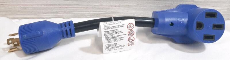 Labymos 30 Amp to 50 Amp 10awg/3 Cord RV Adapter