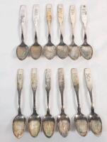 Vintage 1967 (1867-) Oneida Canada Centennial Confederation Souvenir Spoon Set .