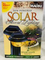 2 As-New Malibu Solar Accent Lighting, Model LZ3-2