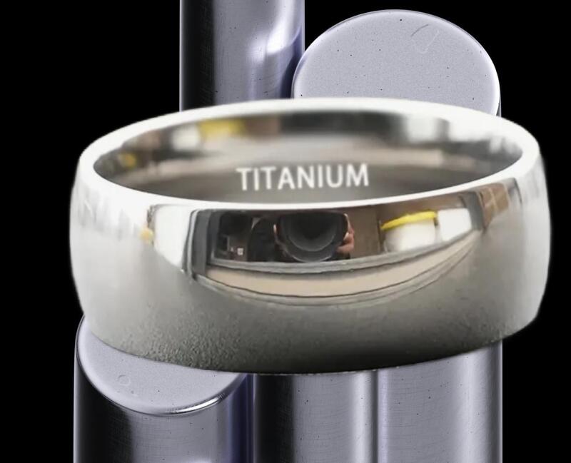 Titanium Steel Stamped Minimalist Band Ring Size 13