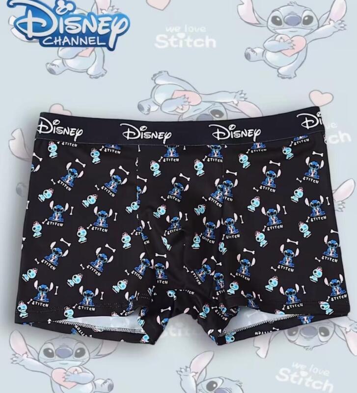 New Men&rsquo;s Size XL Stitch & Lilo Print Boxer Briefs Soft Comfortable, Elastic Waistband, Black with Blue & Pink Medium Elasticity 93% Polyester 7% Elastane Machine Wash Stock photos added