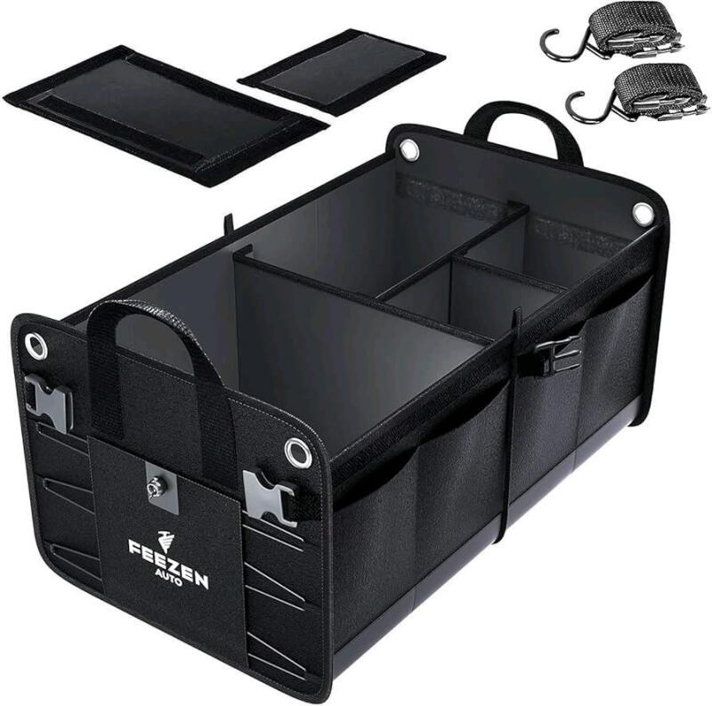 New FEEZEN Car Trunk Organizer With Strap, X002FAH7KV, 24" &times; 14" &times; 12.5" Tall | Retails Over $99!