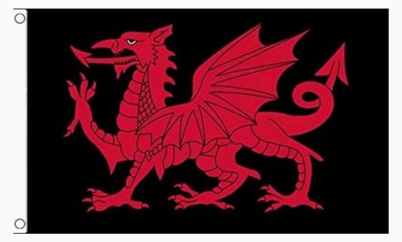 2 New AZ FLAG Welsh Dragon Flags, 90x60cm
