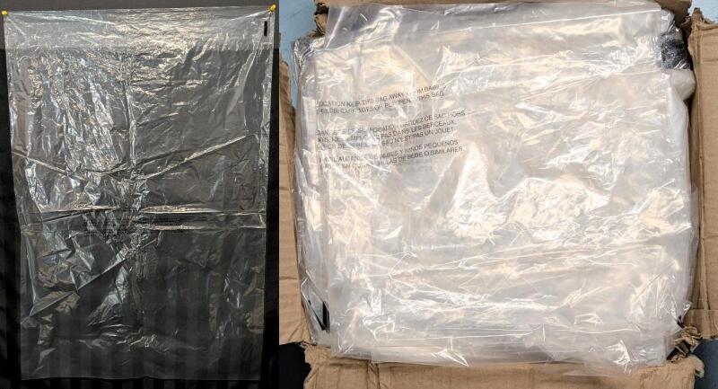 400+ New Large Clear Poly Bags With Fold-Over Tops + Suffocation Warning , 24" &times; 34" Each