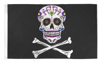 2 New AZ FLAG Pirate Sugar Skull Flags, 150x90cm