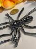 Vintage Inspired Black Spider Brooch With Sparkling Rhinestone Accents Gun Metal Back Approximately 3.4 x 3 Inch - 6