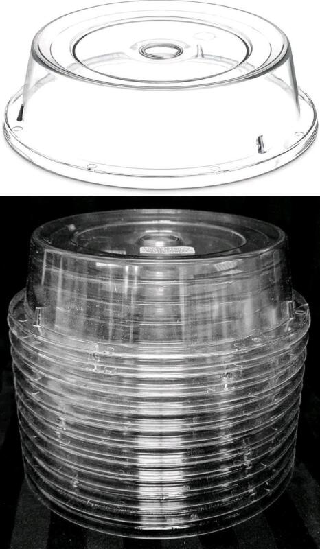 11 New CARLISLE Food Service 9" Clear Cover Plates, #19007 | Over $200 Retail Value!