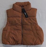 New Size S Women's Puffer Vest, Brown