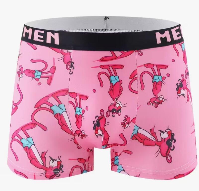 New Men's Size XL Pink Panther Boxer Briefs - Stylish Medium Stretch Polyester Underwear, Comfort Fit Stylish Boxer Shorts Machine Wash 7% Spandex 93% Polyester Stock Photos added